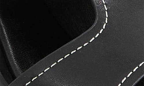 Reiss Black Leather Buckle Block-heel Sandals In Black