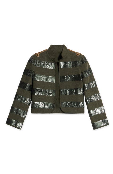 Classic Wool Pailettes Jacket