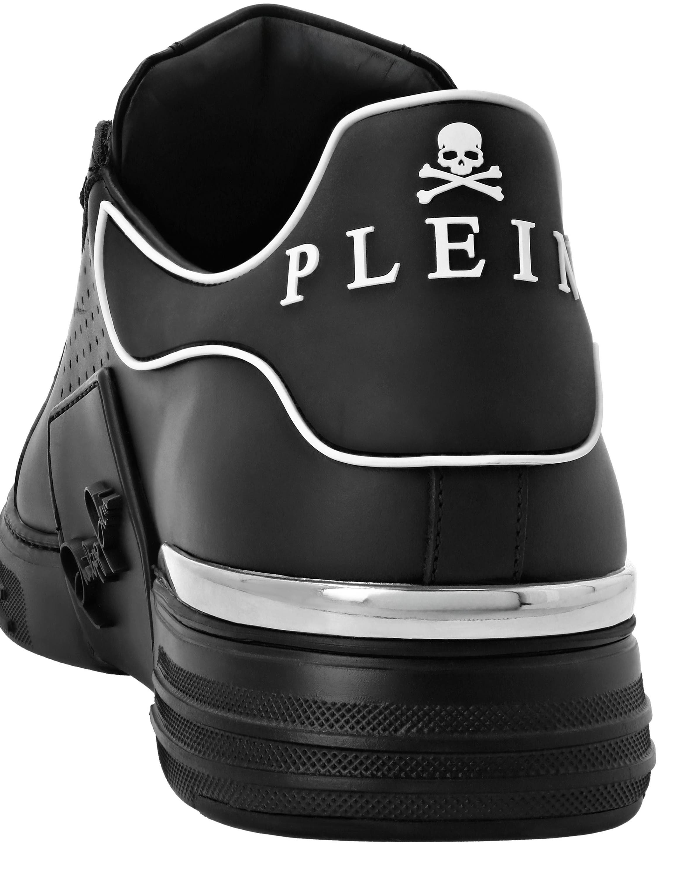 Nappa Leather Sneakers Low Top Hexagon Unisex, Alternate, color, black/black