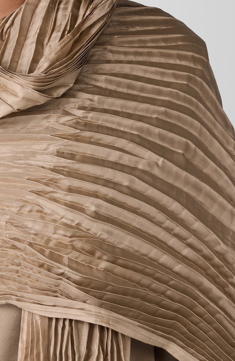 Eileen Fisher Whisper Pleated Silk Scarf, Alternate, color, 