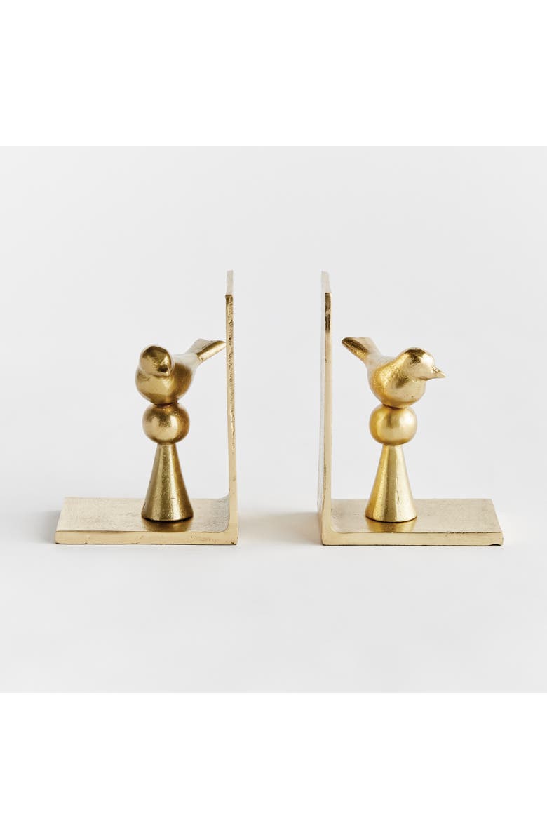 Napa Home & Garden Birdsong Bookends Set of 2, Alternate, color, Gold