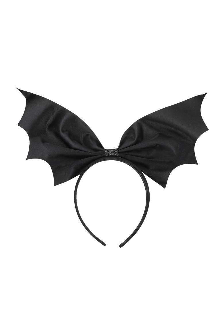 Oversized Bat Bow Black, Alternate, color, Black