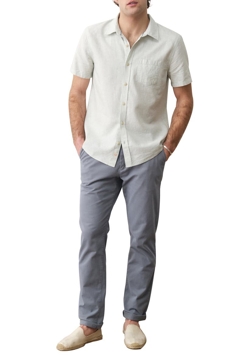 Better-Than-Linen Shirt, Alternate, color, ICEBERG STRIPE