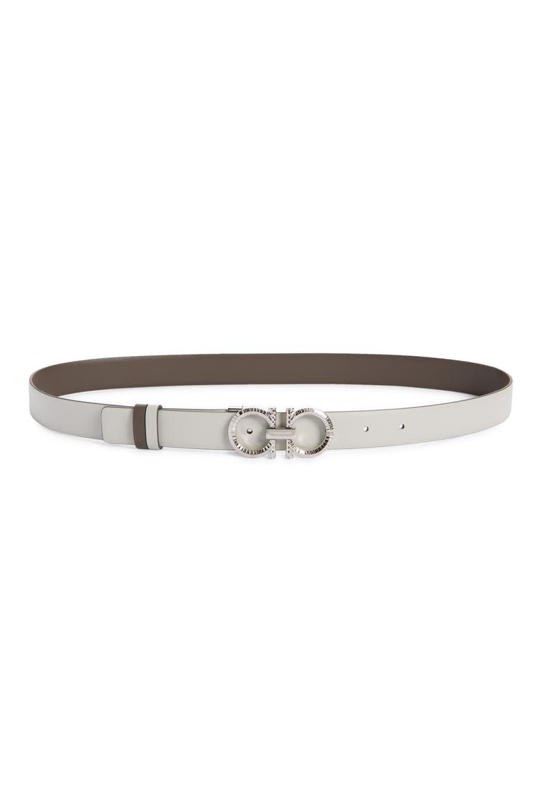 Double Gancio Reversible Leather Belt, Alternate, color, CONCRETE HAZE