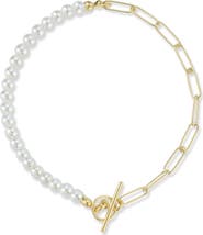 SPHERA MILANO Cultured Freshwater Pearl Paperclip Link Bracelet