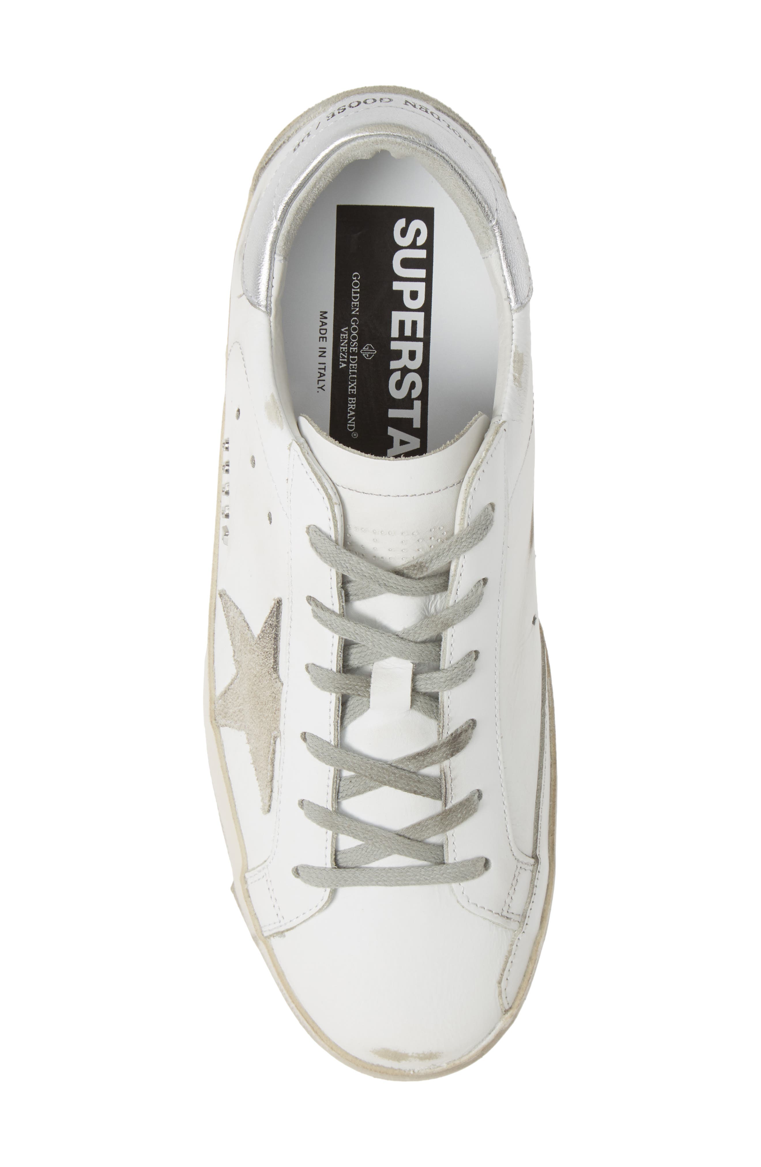 Superstar Low Top Sneaker, Alternate, color, WHITE/ SILVER