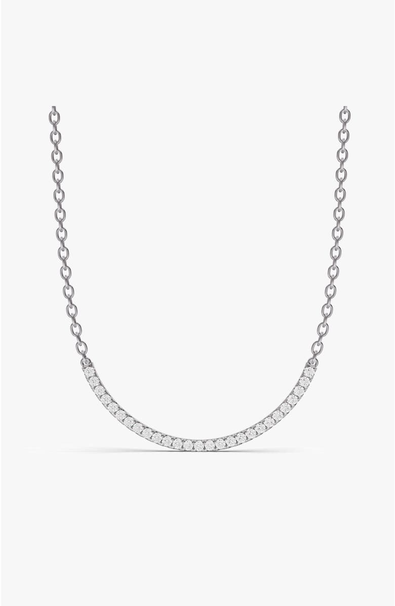 SEREIA OFFICIAL 14K Gold 1 ct Round Lab Grown Diamond Smiley Pendant, Main, color, White Gold