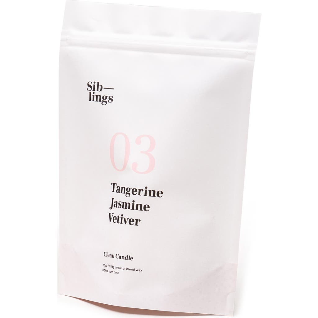 Siblings No. 03 Tangerine Jasmine Vetiver Diy Candle Kit In White