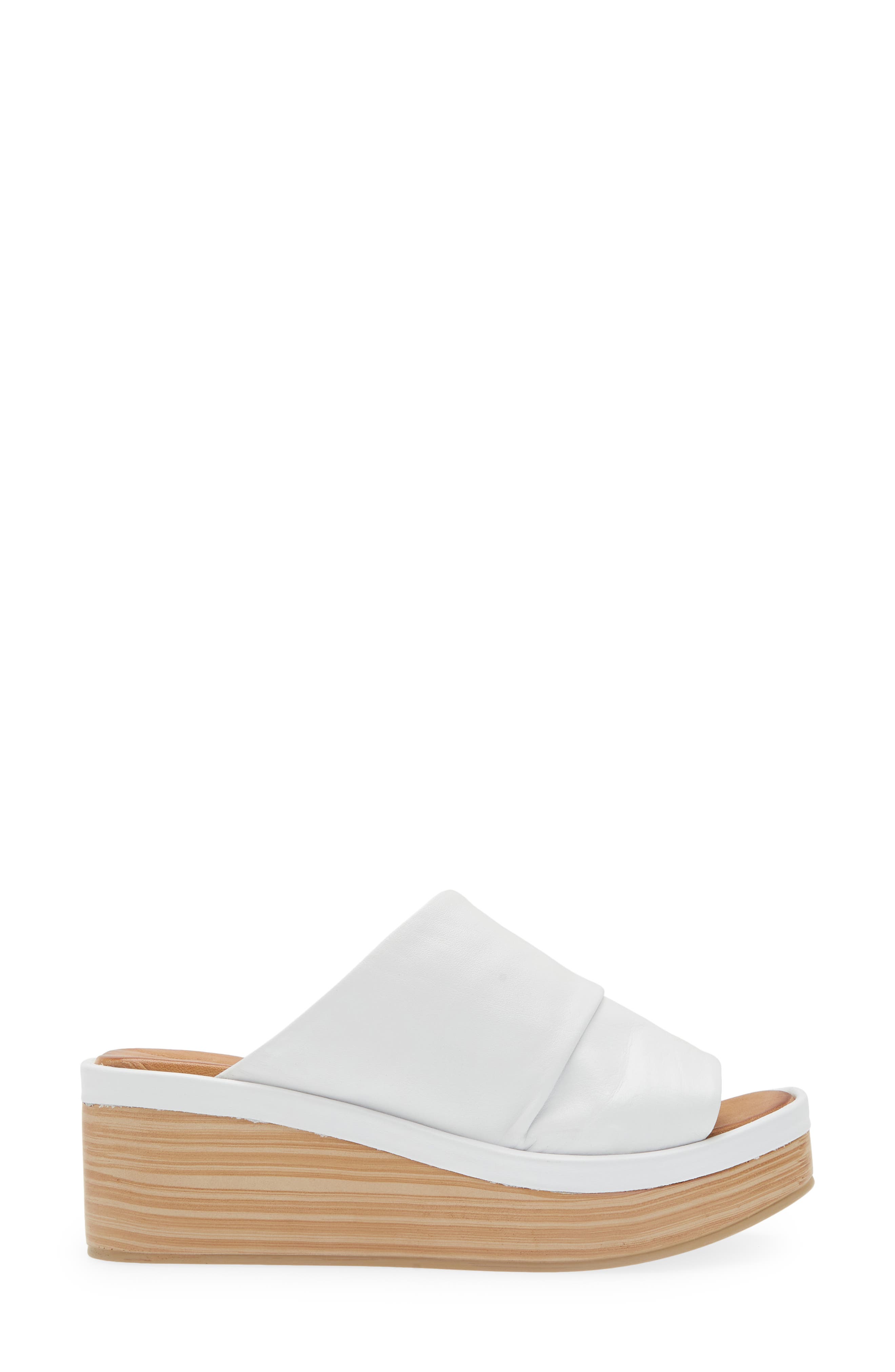 Larch Platform Wedge Slide Sandal, Alternate, color, WHITE