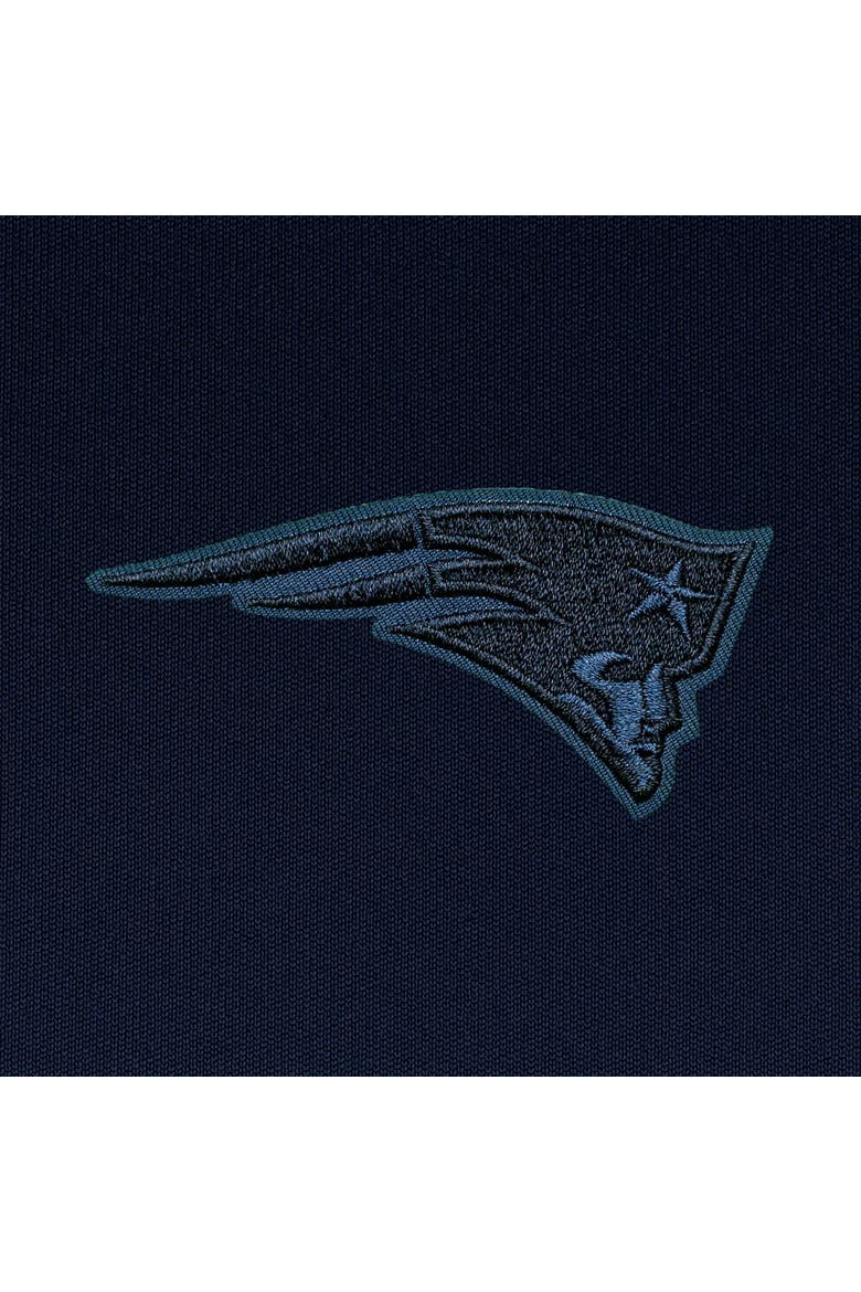 Women's Antigua Navy New England Patriots Tonal Logo Tribute Half-Zip Top, Alternate, color, Navy