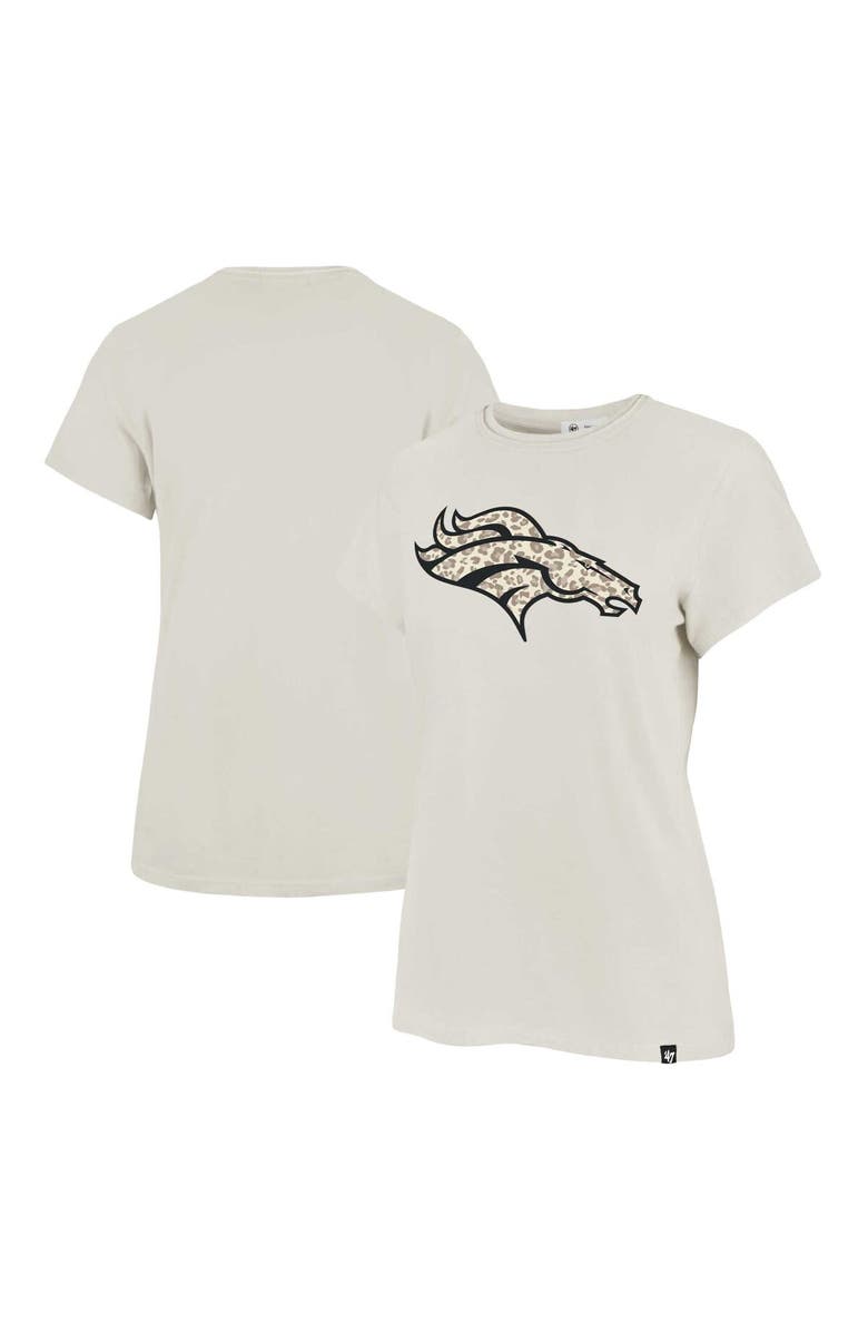'47 Women's '47 Cream Denver Broncos Panthera Frankie T-Shirt, Main, color, 