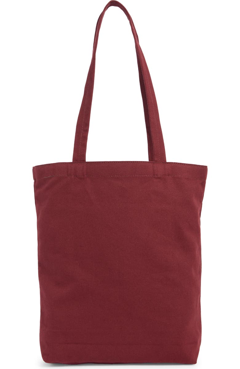 New Amsterdam Leatherworks Eden Canvas Tote Bag, Alternate, color, Claret