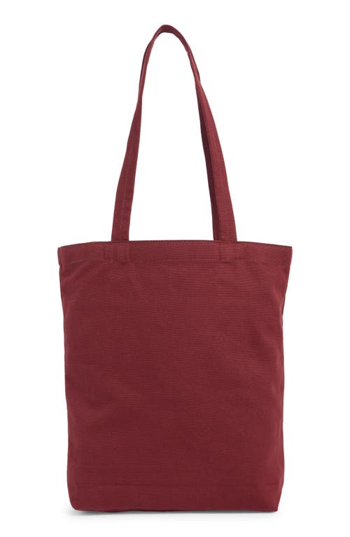 New Amsterdam Leatherworks Eden Canvas Tote Bag In Burgundy
