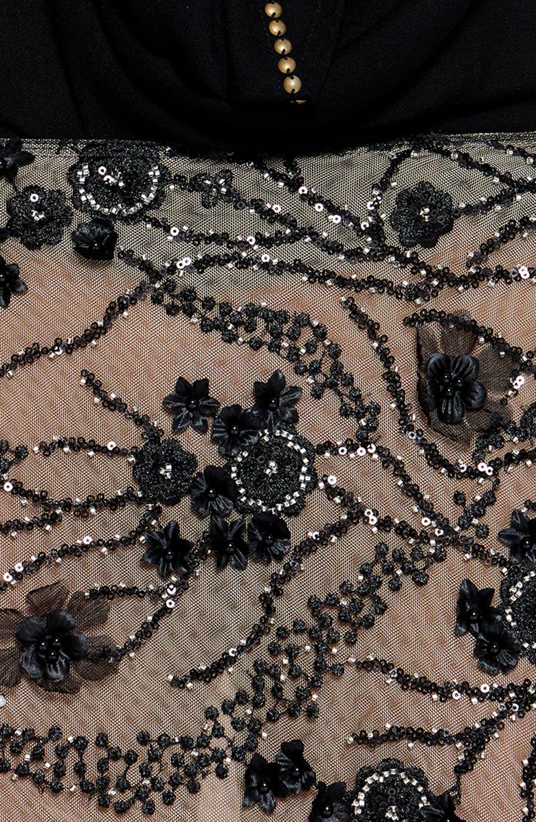 JADED LONDON Beaded Miniskirt, Alternate, color, Beige