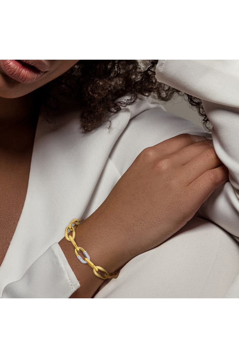 Diamond Oval Link Chain Bracelet 14k, Alternate, color, 14k Gold