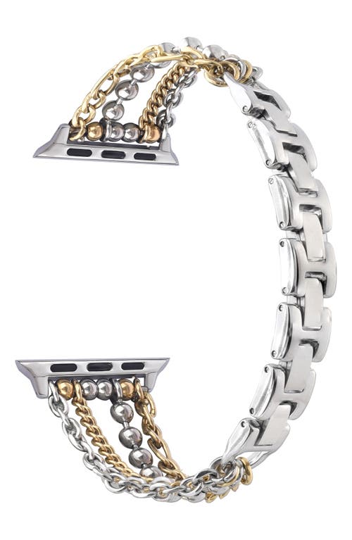 The Posh Tech Olivia Apple Watch® Bracelet Watchband In Silver/gold