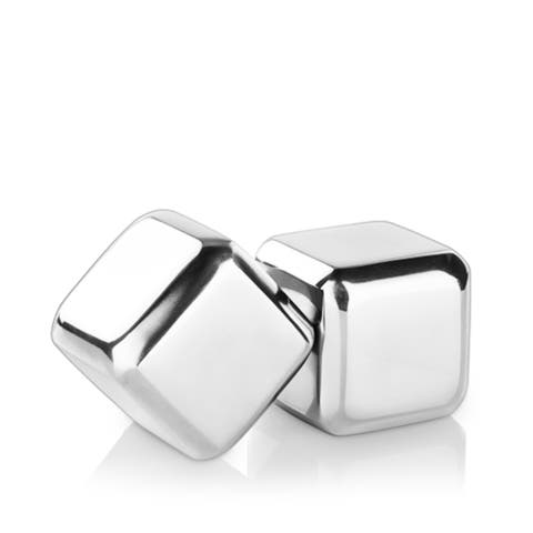 Glacier Rocks Large Cubes in Stainless Steel Set of 2