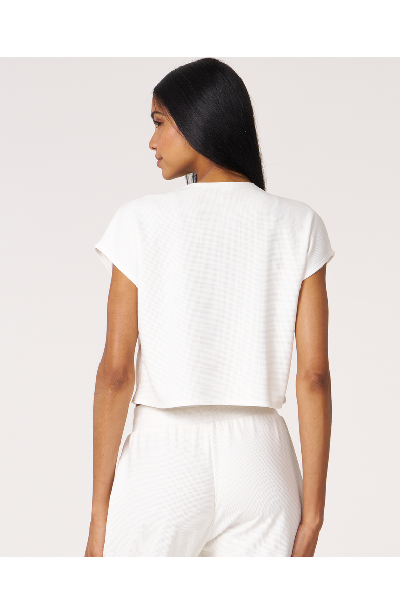 Rebody Active Retreat Pocket Waffle Tee, Alternate, color, White