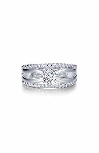 Solitaire Simulated Diamond Ring