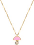 GABI RIELLE Mushroom Cubic Zirconia Pavè Pendant Necklace