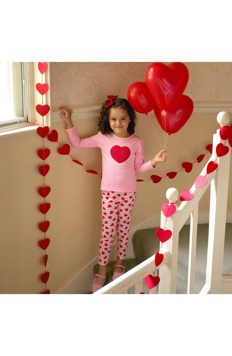 Rachel Riley Stripe Heart Legging Set, Alternate, color, 