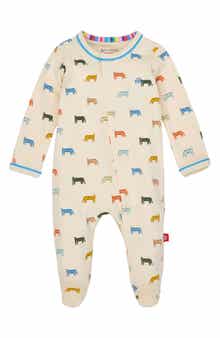 Le Tigre Organic Cotton Magnetic Closure Footie