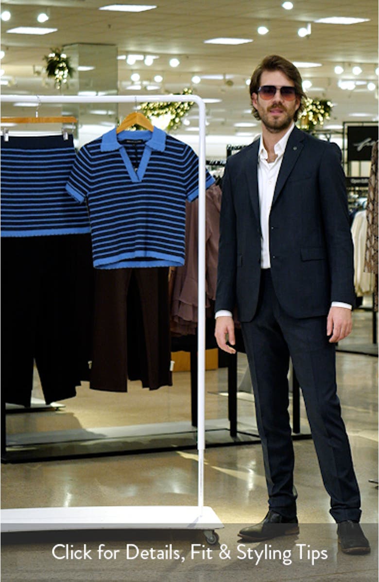 Stripe Polo Scallop Hem Sweater, sales video thumbnail