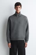 COS Cotton-wool Jersey Zip-up Sweater