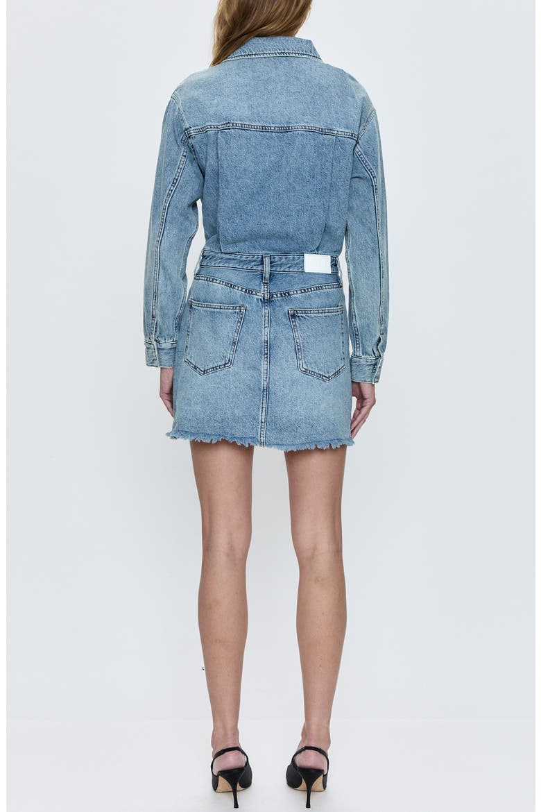 Nina Long Sleeve Denim Shirtdress, Alternate, color, SPRITZ