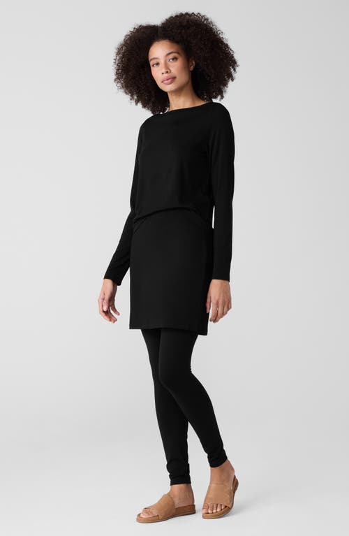 Eileen Fisher Bateau Neck Top In Black