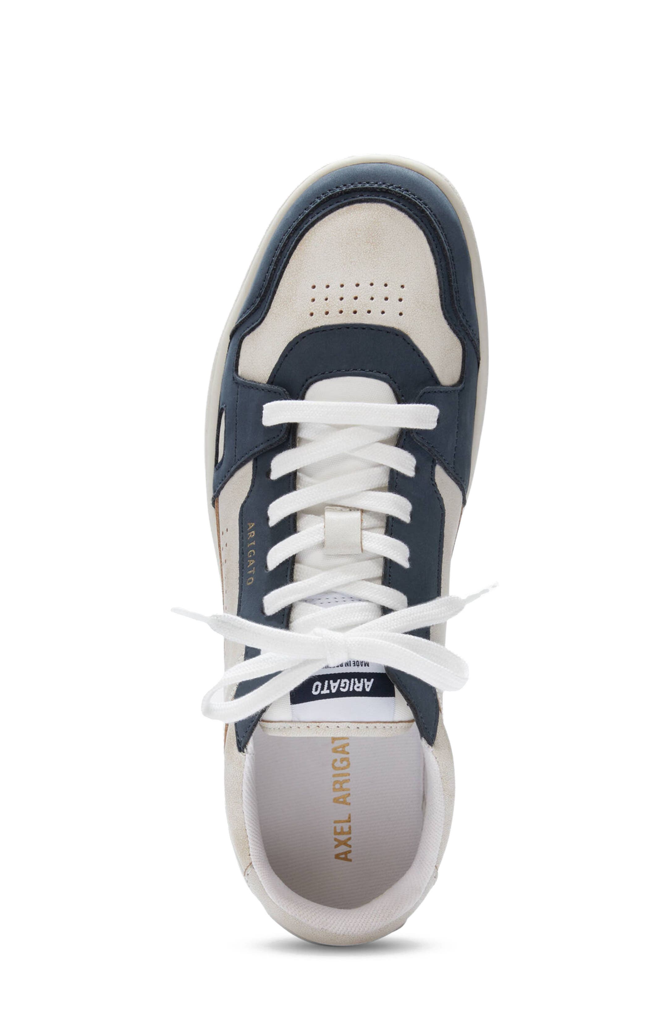 Axel Arigato Dice Lo Cracked Leather Sneaker, Alternate, color, Beige/Blue