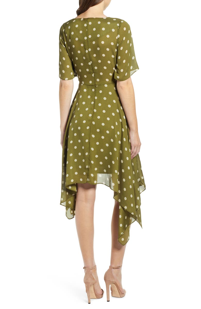 CHRISELLE LIM COLLECTION Chriselle Lim Marie Handkerchief Hem Midi Dress, Alternate, color, 
