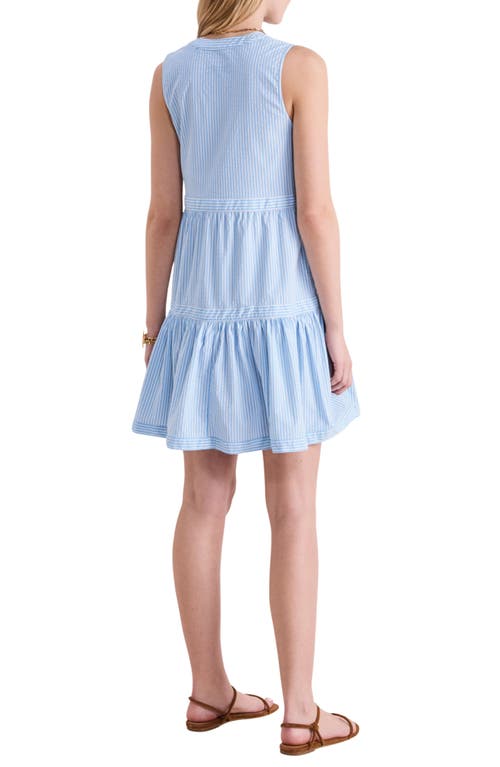 Vineyard Vines Harbor Seersucker Sundress In Seersucker-jake Blue