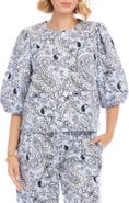 Karen Kane Puff Sleeve Button-Up Top