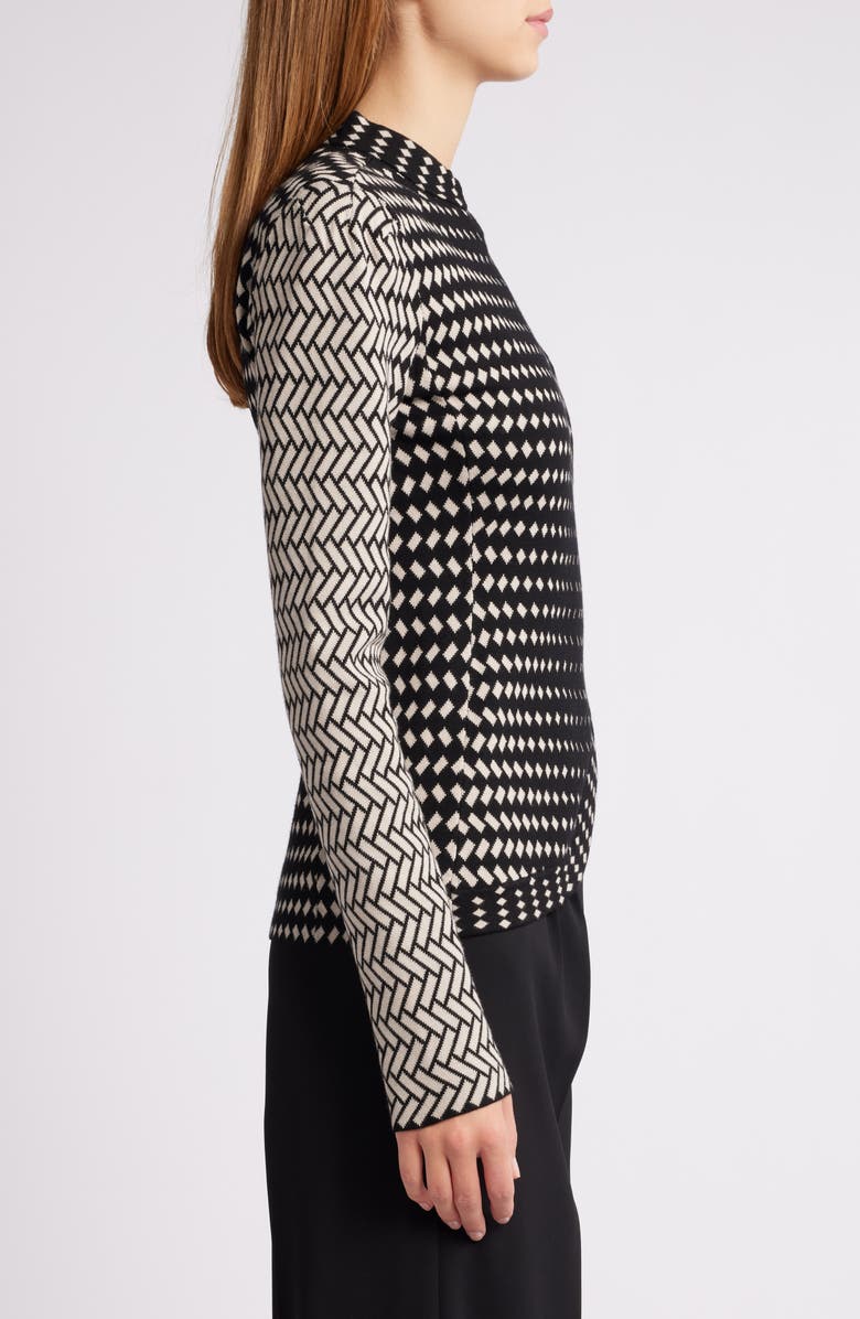 Emporio Armani Knit Blazer, Alternate, color, Black Multi