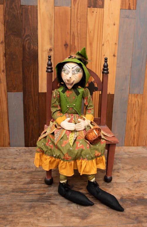 Gallerie Ii Gwinette Witch Joe Spencer Gathered Traditions Halloween Art Doll Figure In Multi