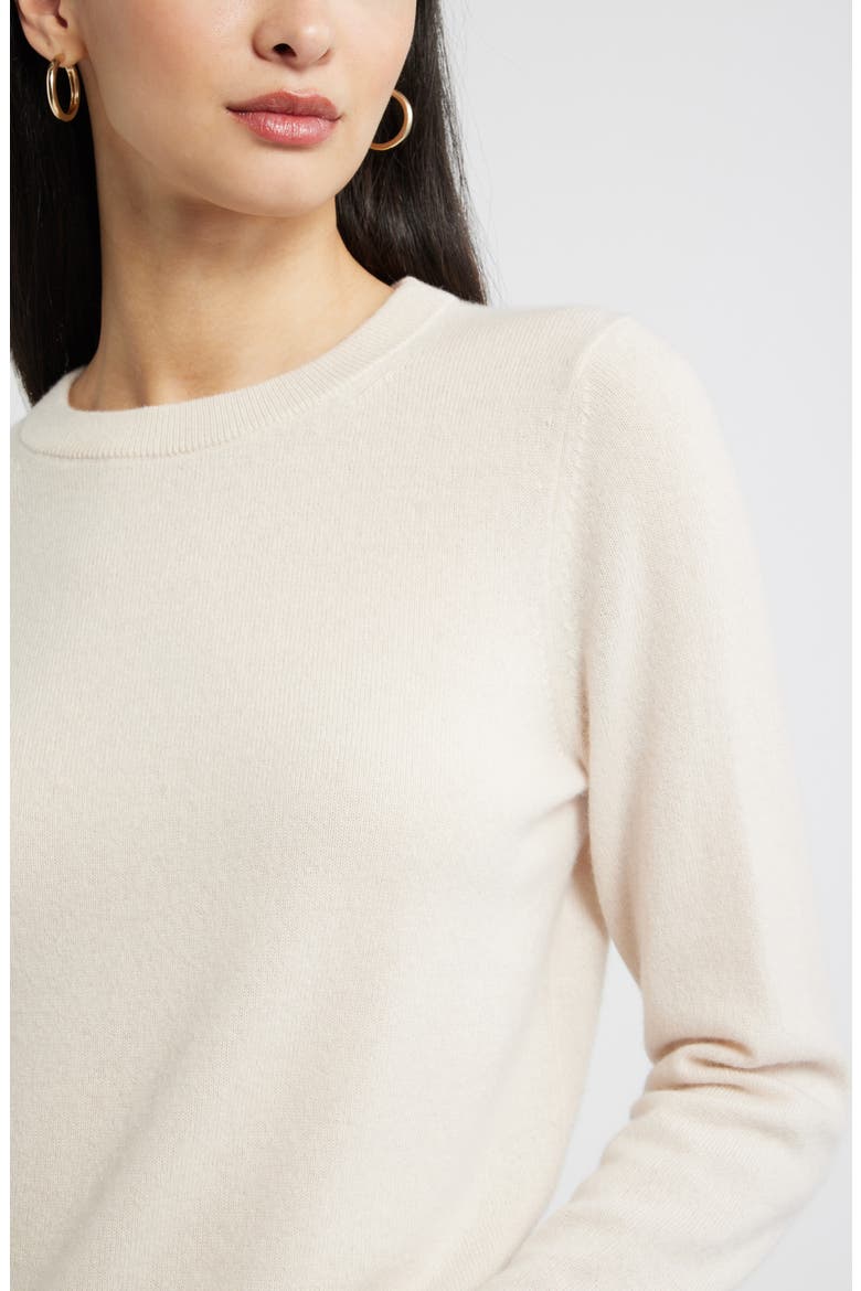 Crewneck Cashmere Sweater, Alternate, color, BEIGE BEACH