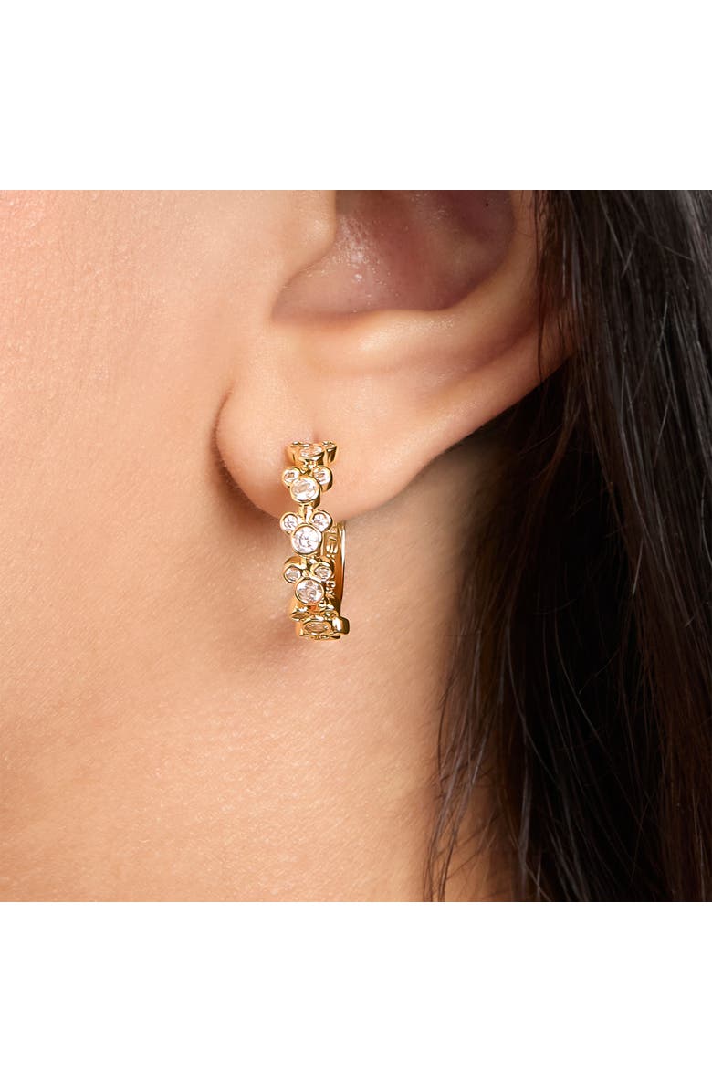 Disney Mickey Mouse Endless Hoop Earrings, Alternate, color, Gold Tone