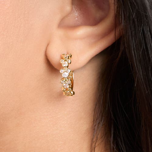 Disney Mickey Mouse Endless Hoop Earrings In Gold