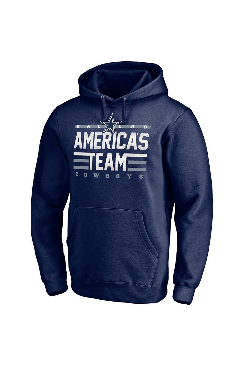 Men's Majestic Navy Dallas Cowboys Hometown Collection America's Team Pullover Hoodie, Alternate, color, Navy