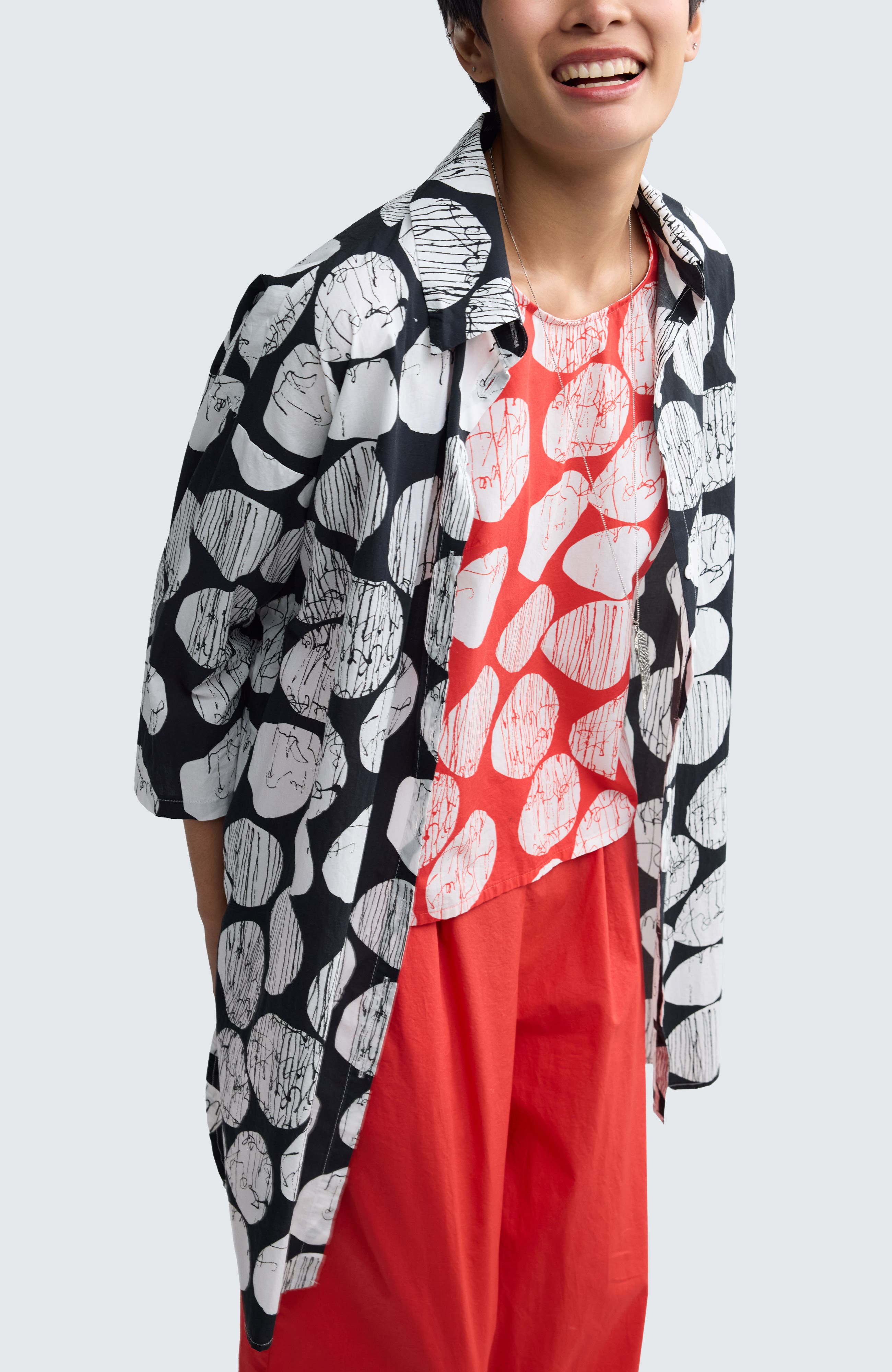 Niva Printed Poplin Shirt-Tunic - image 2