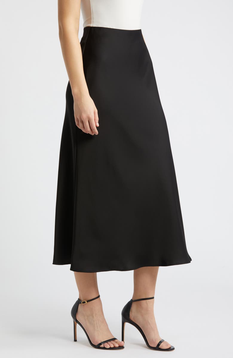 Tahari ASL Satin Maxi Skirt, Alternate, color, 