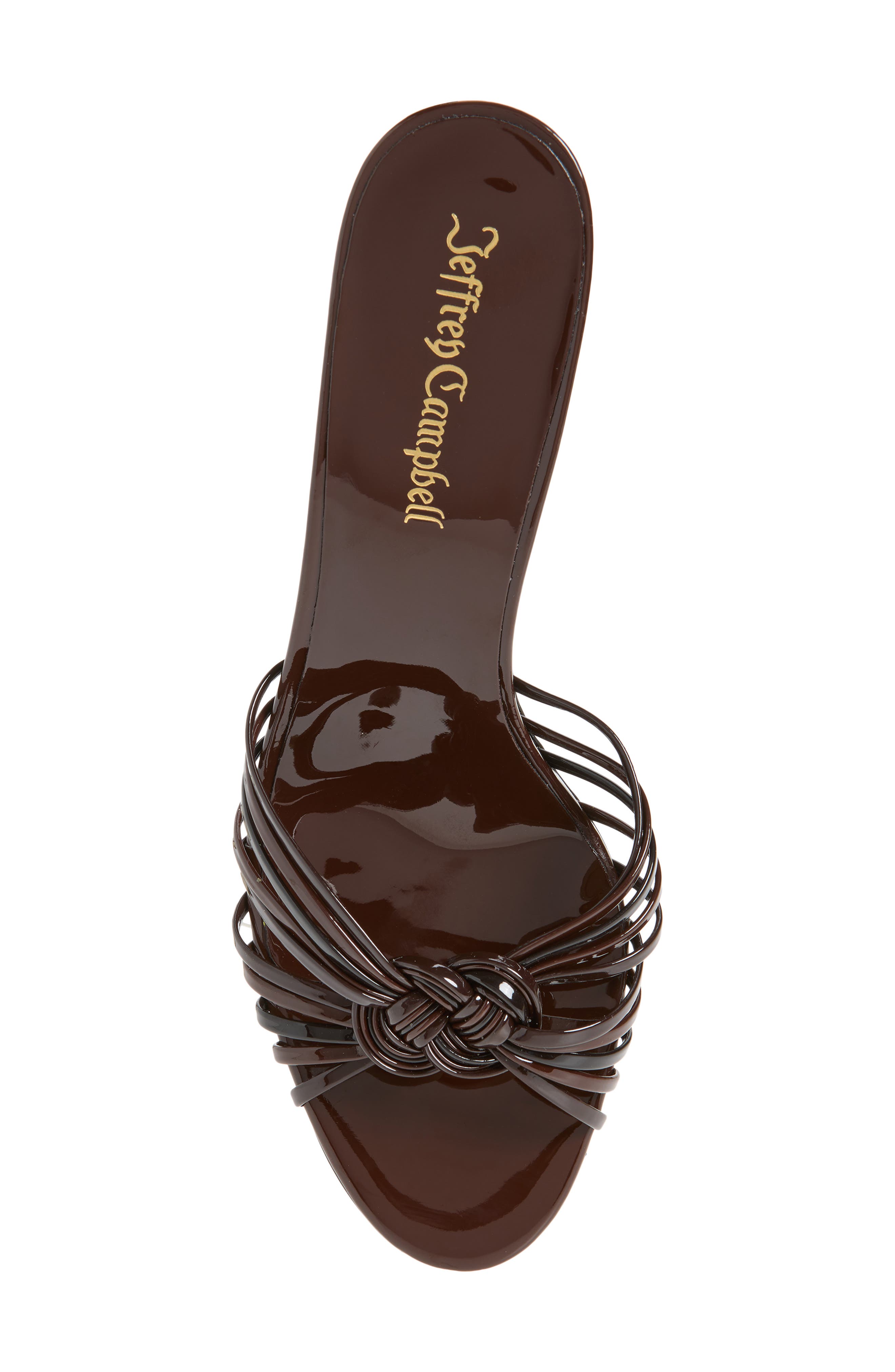 Jeffrey Campbell Constella Slide Sandal, Alternate, color, Brown Patent Combo