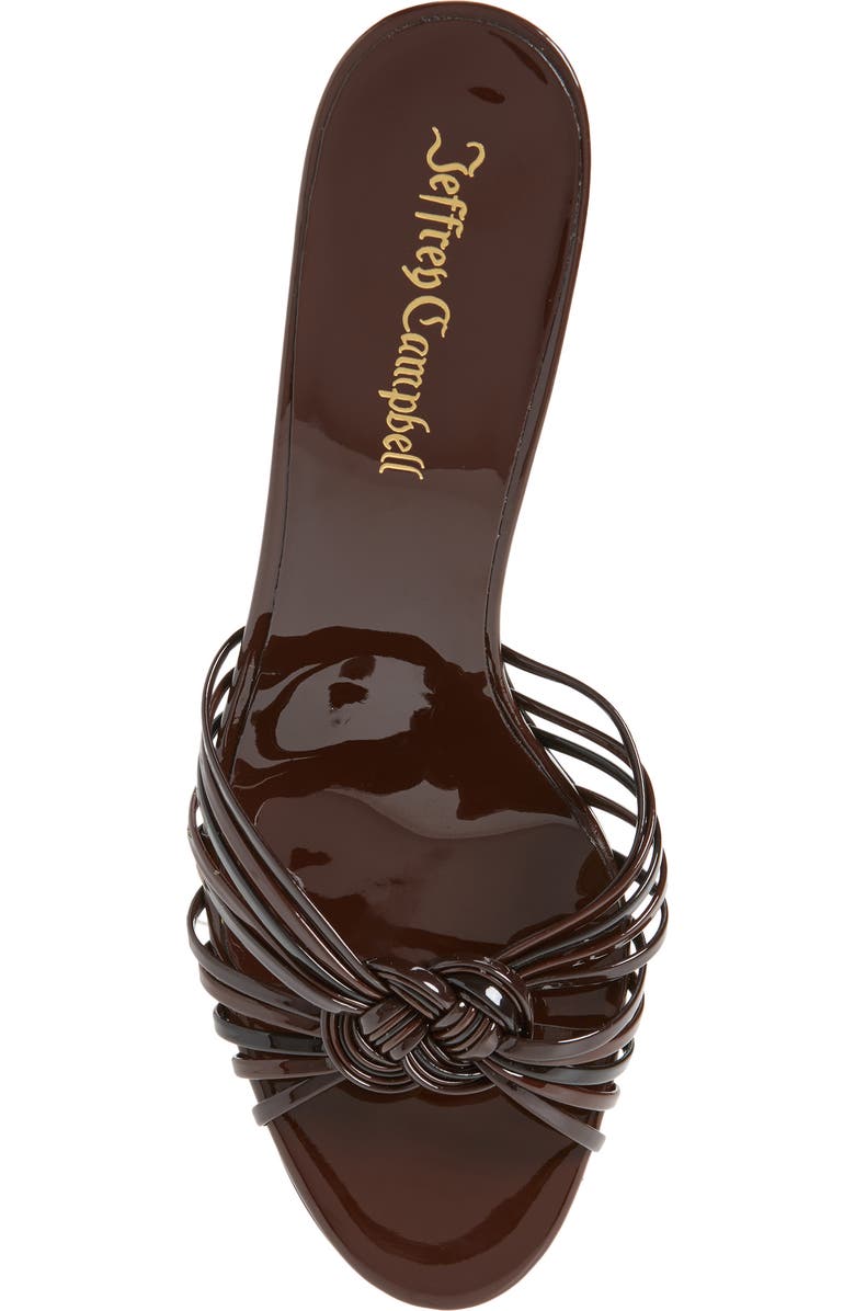 Jeffrey Campbell Constella Slide Sandal, Alternate, color, Brown Patent Combo