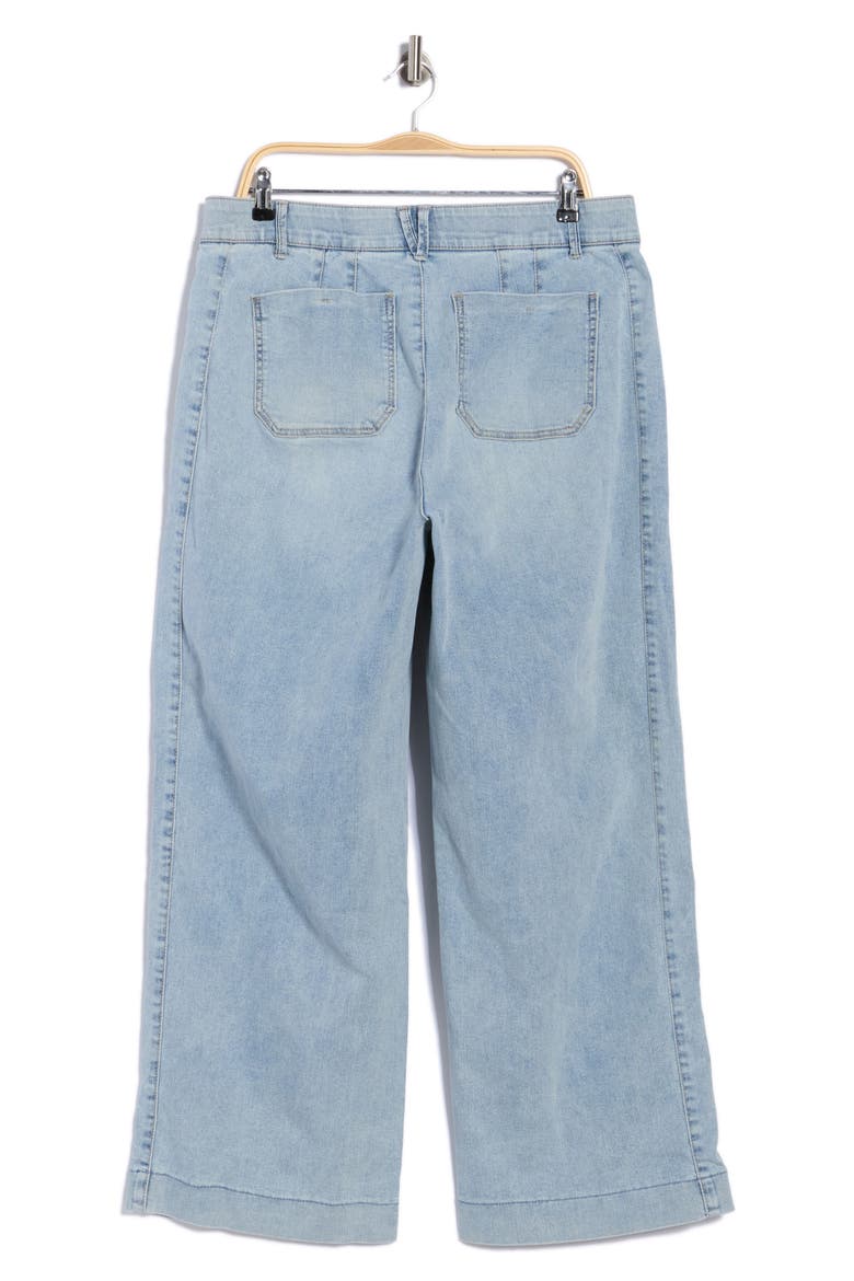 High Waist Patch Pocket Wide Leg Jeans, Alternate, color, PWBA - POWDER BLUE ARTISINAL