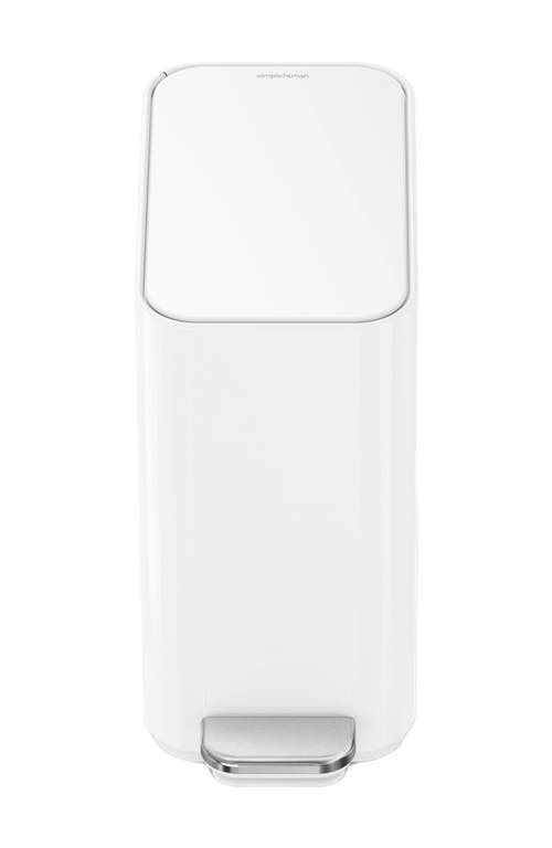 Simplehuman 5l Slim Step Trash Can In White