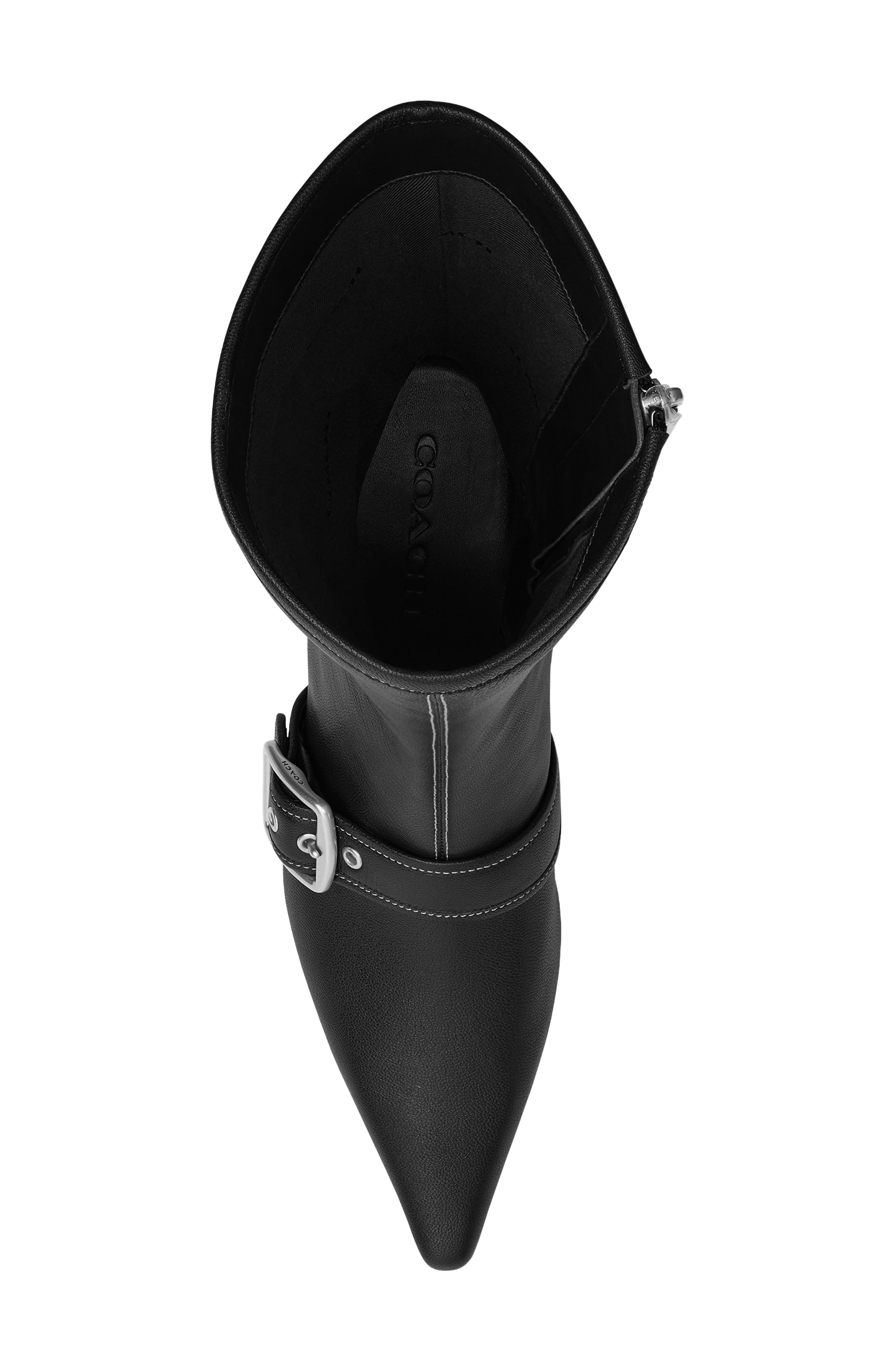Margot Leather Boot, Alternate, color, BLACK