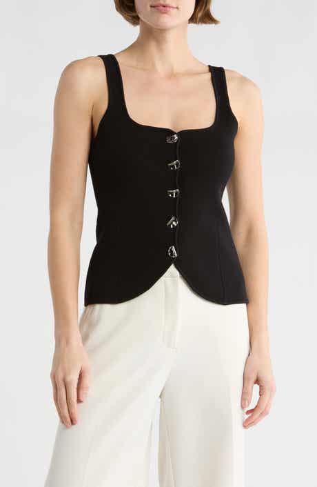 NSR Button Front Sweater Tank