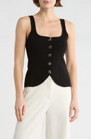 NSR Button Front Sweater Tank