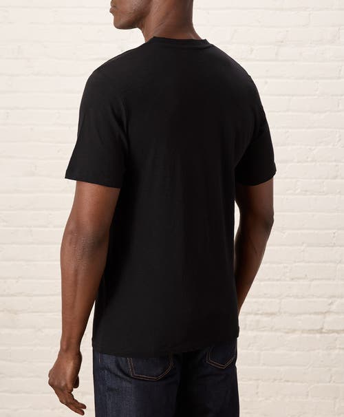 Pact Organic Cotton Featherweight Slub V-neck Tee In Black
